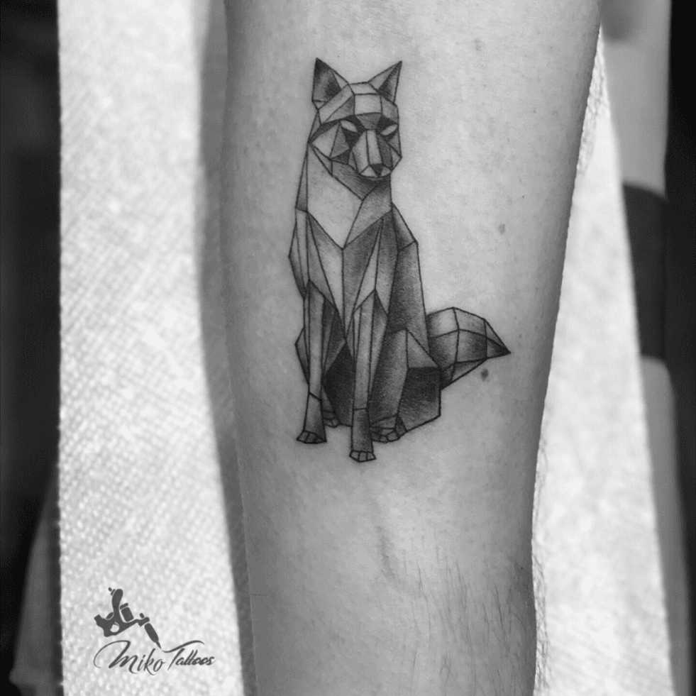 Geometric fox temporary tattoo  Tattoos by Tattoorary