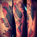 This is my #dreamtattoo I would die to have by Ami James. A beautiful Eagle with a beautiful woman ;) Much respect Ami!!! Youre the best    