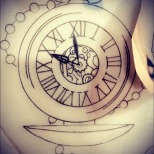 love this, on the list 😄🍀 #pocketwatch #amazing #tattoostencil 