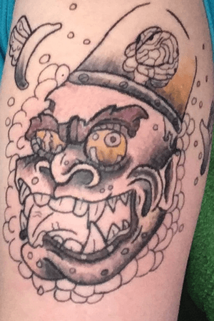 My crazy monkey start of half arm sleave cant wait to get it finished done by nick @ house brick ink 