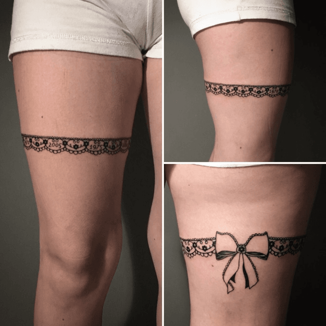 30 Sexy Garter Belt Tattoo Designs for Women DesignsMeanings 2019