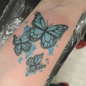 Done by Xenia Aarts - Resident Artist                             #tat #tatt #tattoo #tattoos #tattoolovers #tattooartist #ink #inked #inkedup #inklover #inklovers #bleu #color #butterfly #butterflytattoo #art #culemborg #netherlands 