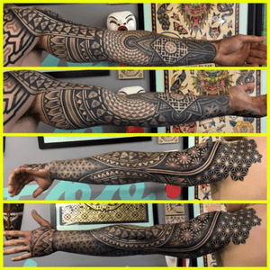 Some inspiration. Tattoo by Kieran Williams Tattoo and Sixtysix Tattoo Geometric tattoos are beautiful. 