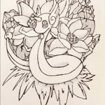 Soon to be transformed into a tattoo. This is an original piece designed for a thigh. , #dragon #tattooart #tattooapprentice #apprentice #pokemon #pokemontattoo #lotusflower 