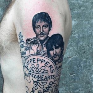 In progress Beatles sleeve by Ron Mor