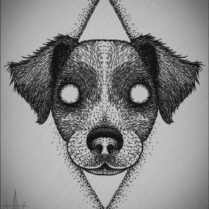 #tattooidea #dog #cute #small #animal #stencil #triangle