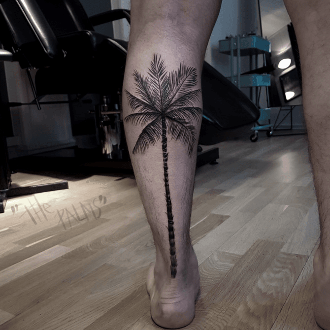 Sorry Mom Tattoo Parlour Moraira  Comment below if you recognise this  shape        tattoo tattoos leg legtattoo legday palmtrees  palmtree holidaytattoo memories home inked girlswithtattoos 
