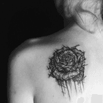 Rose tattoo for Marta #rose #rosetattoo #tattoo #tattoos #blackwork #blackworkerssubmission #blackworkers #ink #inkedup #girl #Poland #warsaw 