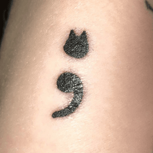 Semi colon with a twist... For my own personal touch.