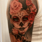 #megandreamtatto "La catrina" has always been my dream tattoo to someday get on my body. In my hometown back in mexico, witch i havnt been to in about 8 or more years. Their a build board with "la catrina" in it. She is a skeleton dressed in a dress and has a big hat with roses and flowers on it. People say she loved to dress very elegant. People even say she comes out in the middle of the night just wondering around looking all nice and stuff. Growing up with all these stories about " la catrina" will always remind me from where i come from .i miss it so much. Who knows if i will ever be back to my hometown. Getting this tattoo will be like having a little peace of mexico on me.