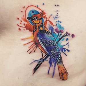 #parrot #bird #watercolor #ribs #welove love the water #color #background #tattoobeynur @tattoobeynur 