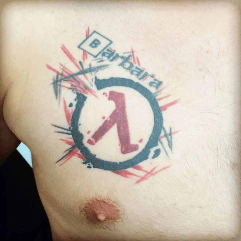 Unique  Geeky Tattoo Ideas  The lambda logo from Half Life Originally  the