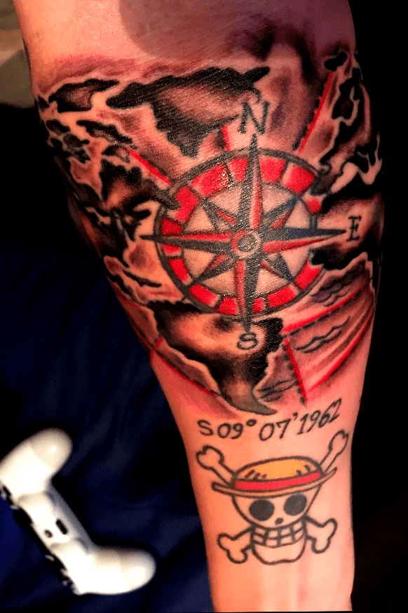 One piece compass #onepiece #anime #tattoo #tatuaz #tattoos #tattooart