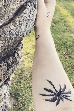 Palm tree tattoo. Taken in Chania; All Blue Tattoo