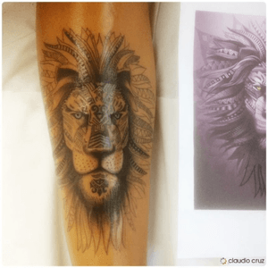Tattoo - 14/12/2016 - #art #artwork #draw #drawing #design #desenho #ink #inked #paint #painting #tattooed #tattooing #tattooist #instatattoo #handcrafted #handmade #graphics #geometrictattoo #linework #lion #013 #nofilter #tattoodo #claudiocruz #progress