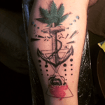 #weed #weedtattoo #anchor #anchortattoo #roses #geometric 