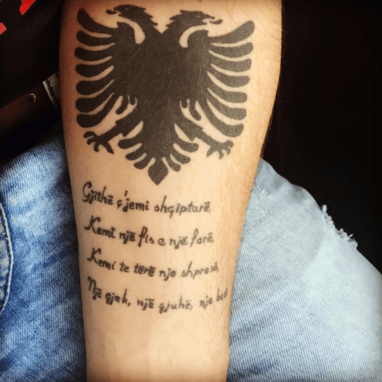 Albanian Eagle Temporary Fake Tattoo Sticker Set of 2  Amazonde Beauty