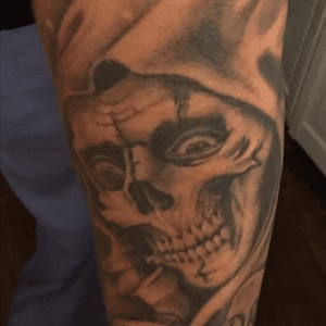 Grim Reaper. Done by Albert Rosal. Industrial Art Tattoo. 