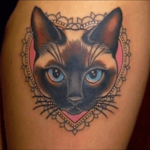 Cat heart cameo tattoo #cameo #cat #heart 