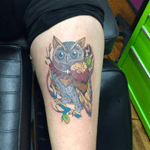 Owl tattoo i did the other day #owl #owltattoo #colortattoo #axystattoomachine #inksanity_ink #heliostattoo #happygurubutter @axysrotary @heliostattoo @inksanity_ink @happygurubutter