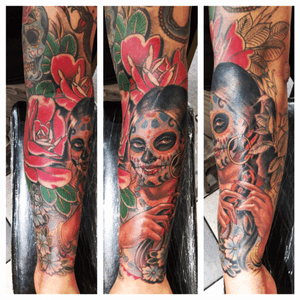 Making progress Day of the Dead sleeve