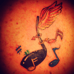 #music #wings #me #firsttattoo #gay 