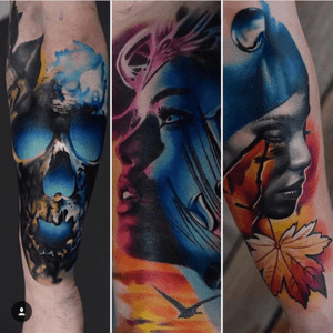Gorsky Tattoo - few of last work ! done with World Famous Tattoo Ink, FK Irons Tattoo Machine, H2Ocean, Killer Ink Tattoo, Ez Cartridge #tattoo #tattoodo #tattoos #ink #inked #london #chelsea #cosmos #face #realistic #realism #color 