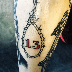 Friday the 13th Noose Tattoo #FridayThe13th #fridaythe13thspecial #momstattoo #sanfrancisco #noose 