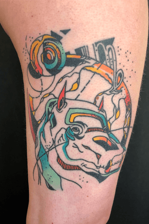 Space themed horse head. Healed since around 2017. 