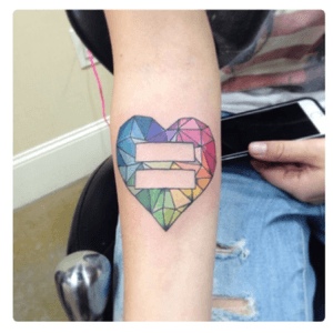 Minus the rainbow and maybe have the equals slightly smaller but otherwise great design. Always wanted an equality symbol design. #DreamTattoo 
