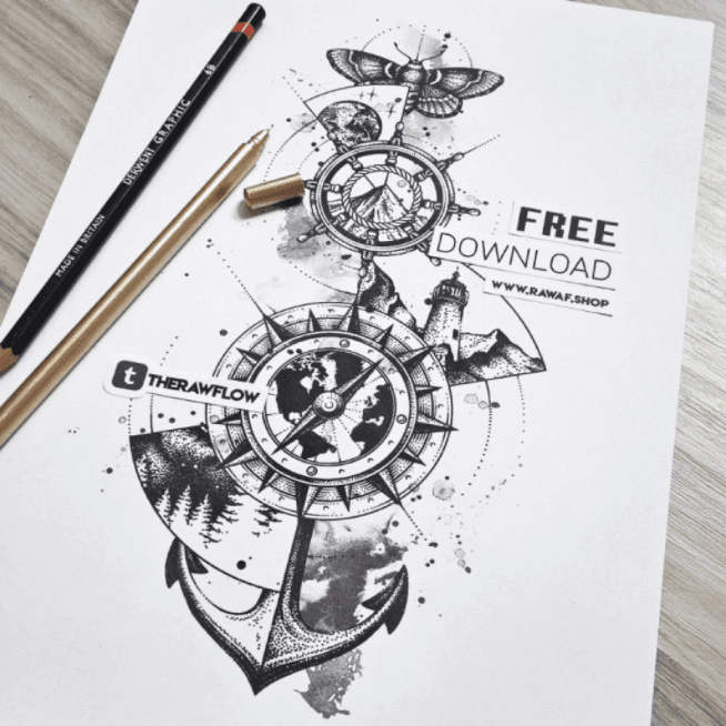 35 Amazing Compass Tattoo Designs To Try In 2023