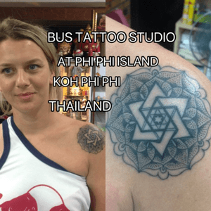 #dotwork #mandala #tattooart #tattooartist #Bambootattoo #traditional #tattooshop #at #Bustattoostudio #phiphiisland #thailand🇹🇭#tattoodo #tattooink #tattoo #phiphi #kohphiphi #thaibambooartis #thailandtattoo Artist by Bus witsawat thongon 🙏🏻🙏🏻🙏🏻🙏🏻🙏🏻thank you so much🙏🏻🙏🏻🙏🏻🙏🏻🙏🏻🙏🏻 Situated in the near koh phi phi police station , Bus tattoo is a small studio run by Mr.Bus, an experienced and talented tattooist who can perform his art both with bamboo stick and with electric tattoo gun. Cover ups, free hand designs, custom designs - any style can be realized at Bus tattoo studio. As in mostly any shop nowadays, needles are disposable and used only once at Bus tattoo studio
