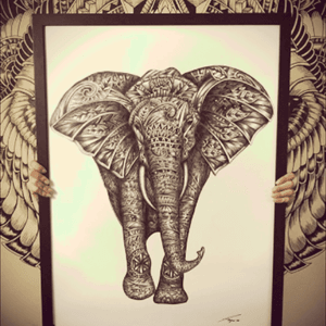 You can follow this artist on twitter #fayehaalidayart #elephant 
