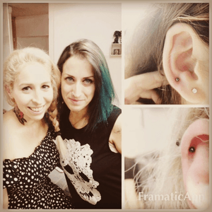 This gorgeous beauty got her ear pierced by me @jukka6 at @siouxtattoos 🤘🏻🌹 #piercing #tattooshop #fun 