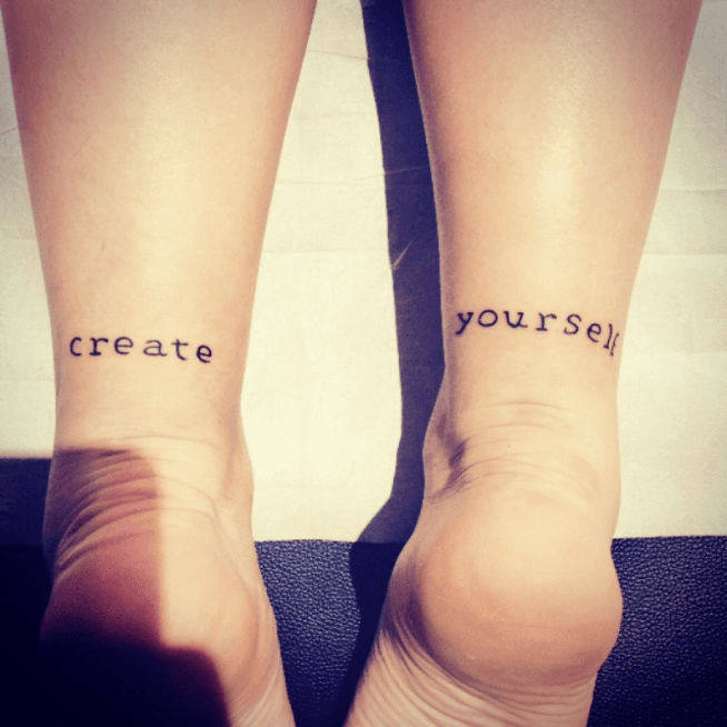 Tattoo uploaded by Steja   Create Yourself  Everything starts from  little steps and grows into something bigger Instagram nikitatattoo  tattooartist LineworkTattoos lineworktattoo minimalism minimalistic  phrases words lettering 