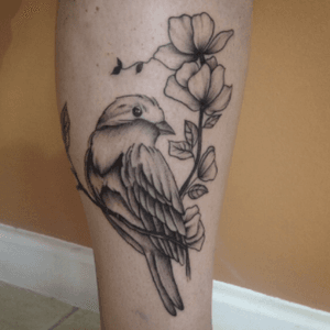 #bird #flower #Tattoodo #blackwork 