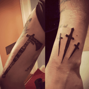 My two recent ones 👌🏼#tattoo#new#sweden #blackwork 