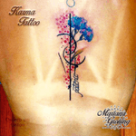 Patience tattoo, geometric with flowers #tattoo #marianagroning #karmatattoo #cdmx #MexicoCity #watercolor #watercolortattoo #watercolortattooartist #flower #flowers #geometric #dots 