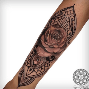 Rose forearm tattoo #rose 