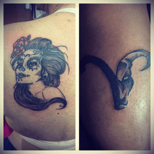 #New #Catrina #Aries #Tattoo #MordrakeInk 