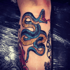 Snake tattoo #NYC #brooklyn 