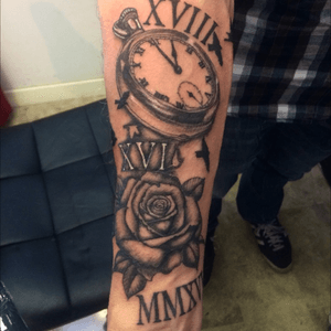 For a client. Date and time of his wedding (next week) #tattoo #workingclasstattoos #wctfamily #blackburn #boog #19howlong 