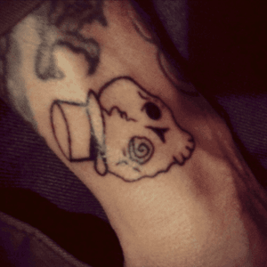 Shitty photo of my little #tophat #skull Tattoo number 4