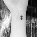 'I refuse to sink.' - My 1st tattoo. #Anchor #Black #BlackAndWhite #SmallTattoo
