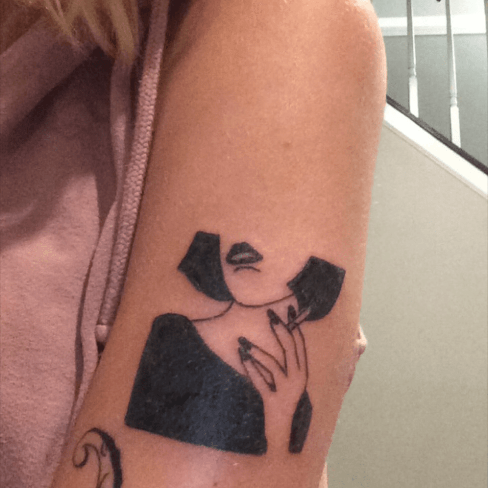 Tattoo uploaded by Kaylee Henrickson • Smoking Girl tattoo #girl ...