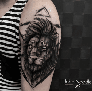 John Needle 🇧🇷 #leao #lion #blackwork