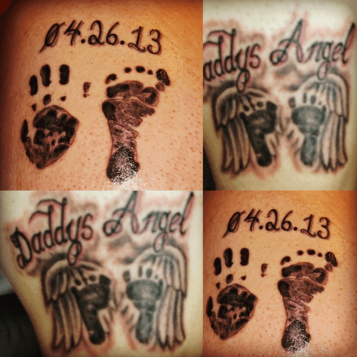 baby angel tattoos for dad