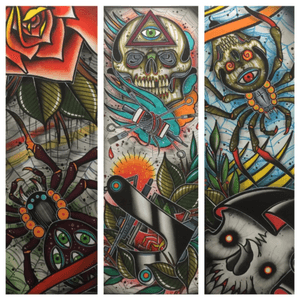 Set of 3 spiders and tattoo machine 