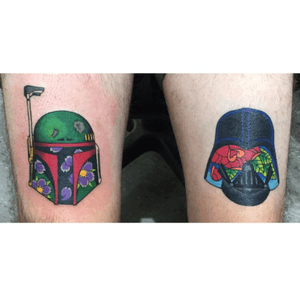 Custom Star Wars tattoos by Joe Kintz #starwars #joekintz #joekintztattoo #dytattoo #starwarstattoo #legtattoo 