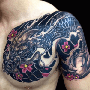 Done Dragon tattoo japan style  #bttattoo #thailandtattoo #bangkoktattoo #thailand #bangkok #tattoo #dragontattoo #japantattoo #bangkoktattooshop #thailandtattooshop 